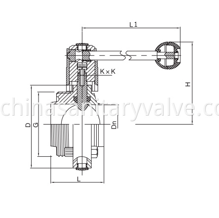 hygienic butterfly valve male and weld end rjt